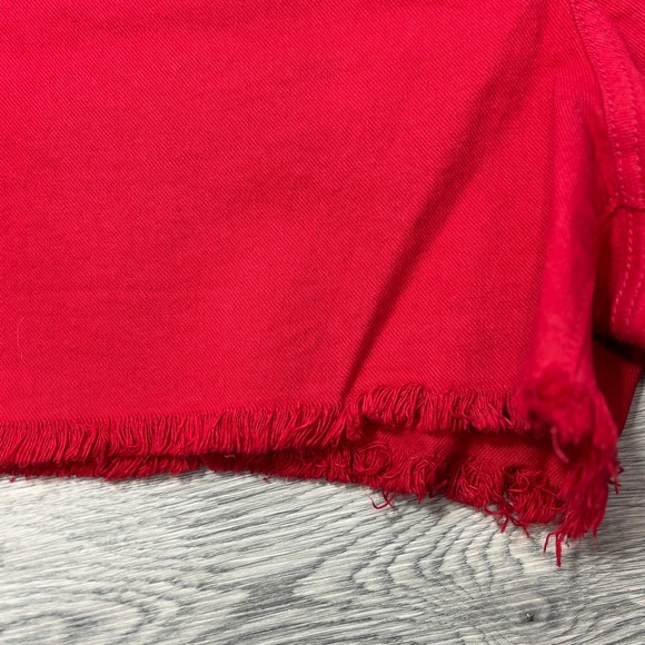 LOFT Red The Cut Off Denim Short - 32/14 NWT - Picture 2 of 7